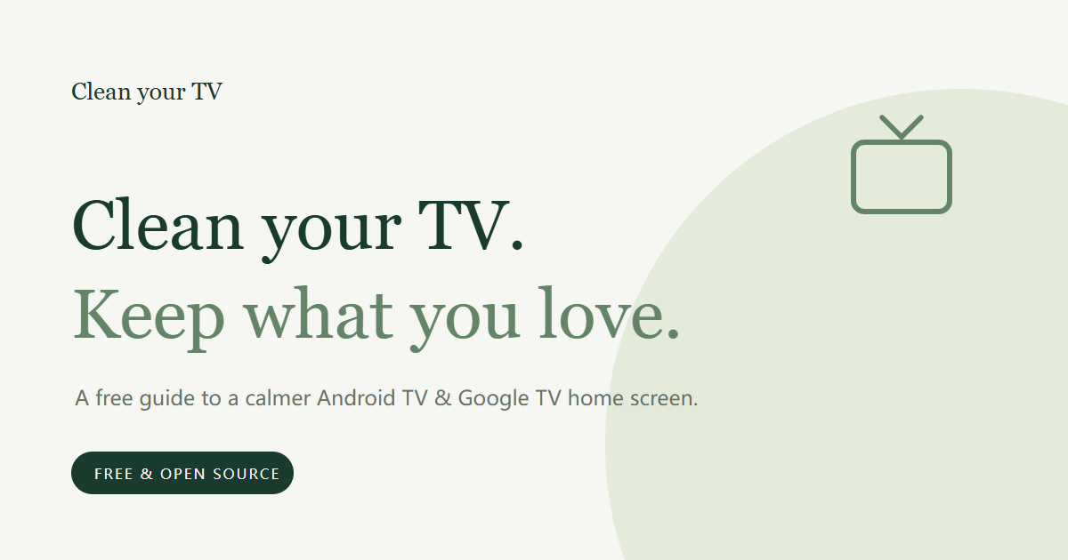 Installation prompt | Clean your TV